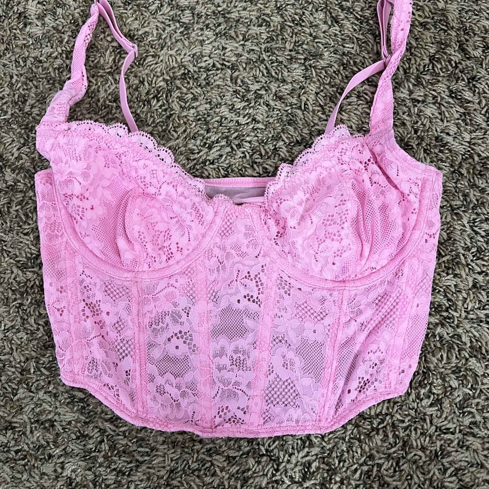Hollister Pink Lace Bra Top